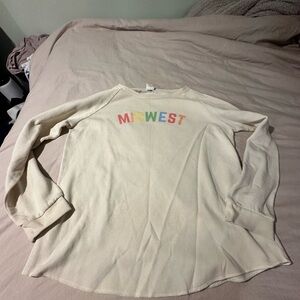 Cream Midwest Graphic Sweatshirt